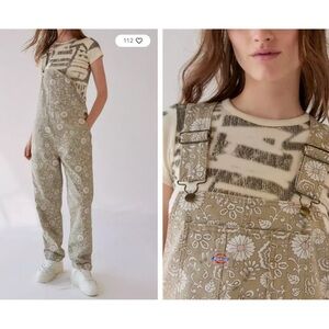 Dickies Olive Floral Paisley Women's Overalls